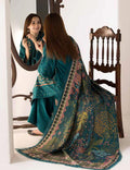 DHANAK 3PIECE Emboidered with printed shawl ZB014