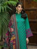 DHANAK EMBROIDERED UNSTITCHED WITH PRINTED SHAWL ZB018