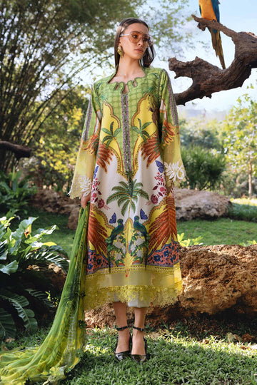 Maira B - Lawn luxury Printed 3piece Artical D845