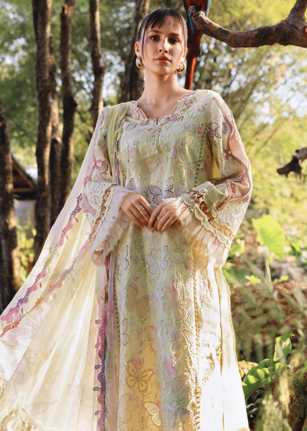 Maria B - Lawn - Chikankari Luxury Embroidered Printed 3 piece Article