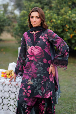 Iznik - Lawn Embroidered & Printed 3 Piece Dress