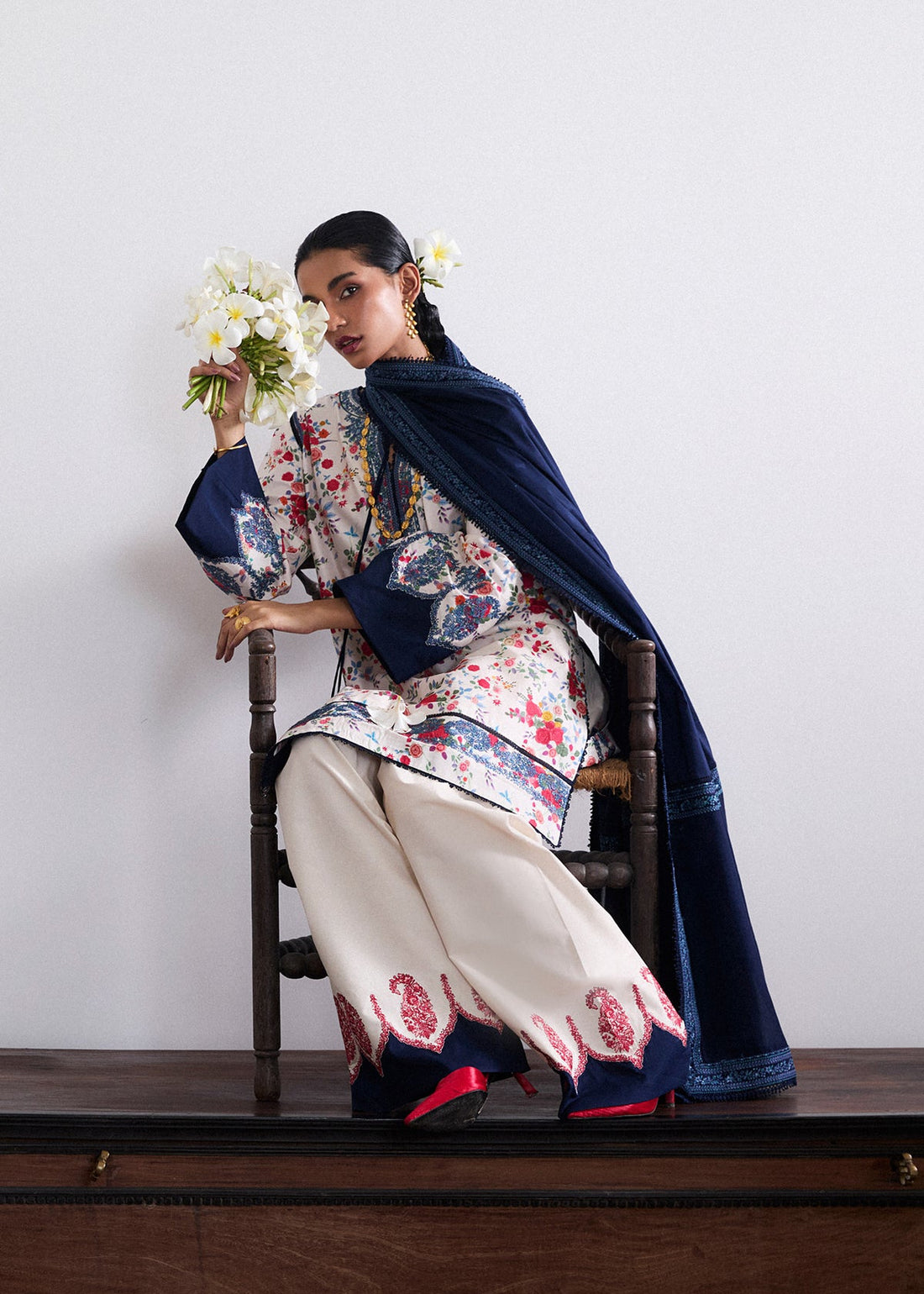 Husain - Rehar - Lawn Printed Shirt - Dupatta Mix & Match