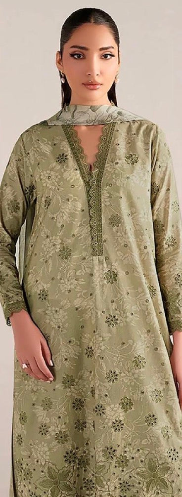 Iznik - lawn embroidered 3 piece suit