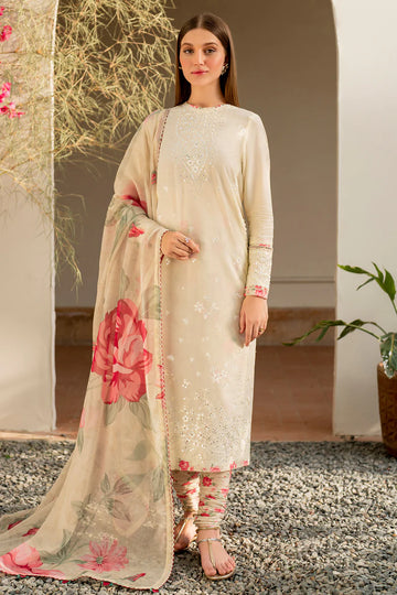 Jazmín . Lawn  lawn luxury Printed 3piece Artical D 19