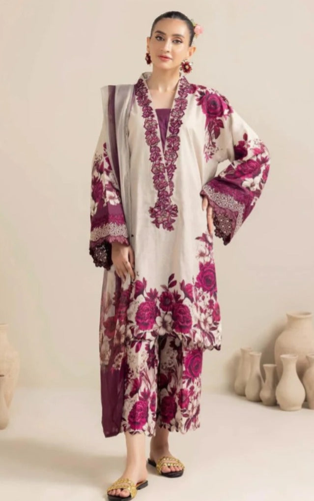 ADAN,S LIBAS SHAMOS SLIK UNSTITCHED 3PIECE D#90008