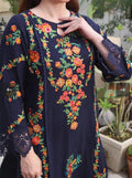  DHANAK EMBROIDERED SHIRT WIT  PRINTED SHAWL_ZB022