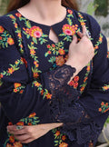  DHANAK EMBROIDERED SHIRT WIT  PRINTED SHAWL_ZB022