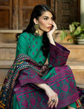 DHANAK EMBROIDERED UNSTITCHED WITH PRINTED SHAWL ZB018
