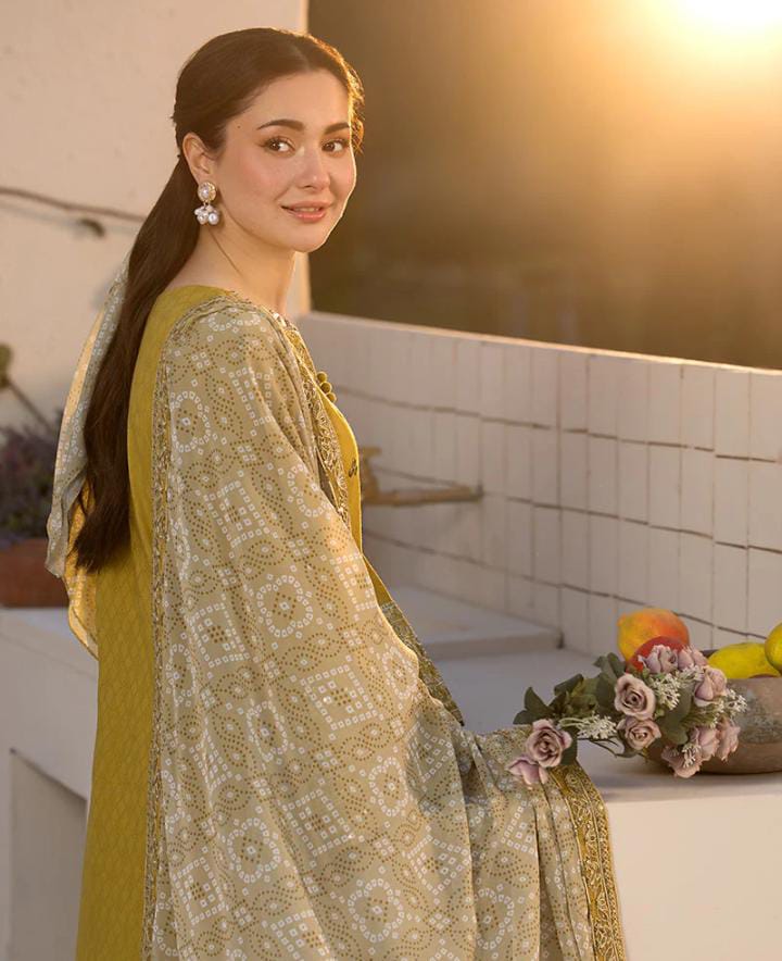 Dhanak-3PC Embroidered Shirt with Digital Printed Wool Shawl_ZB027