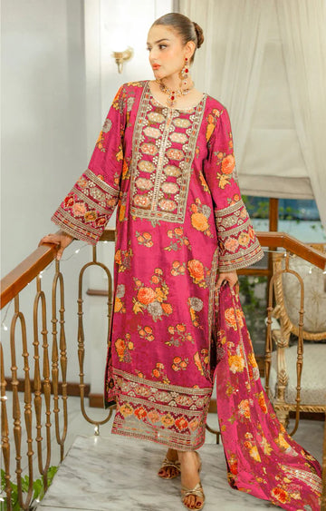 ANEELA Silk Unstitched 3piece ZB060