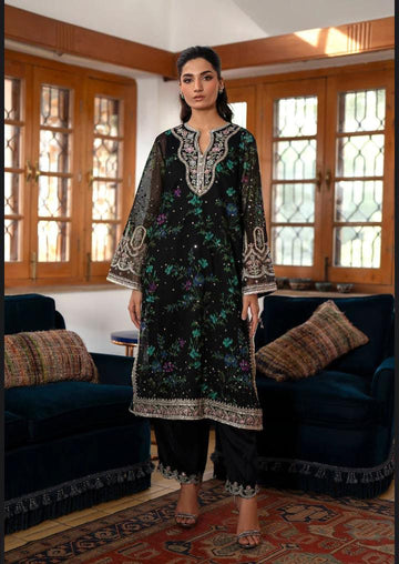 ETHNC 3PC SHAMOS SLIK WITH Organza Embroidered Dupatta_ZB028