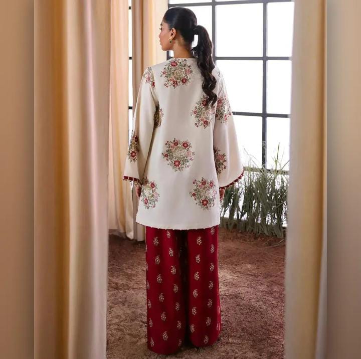 ETHNC Shamos Silk Embroidered Shirt WITH ZARI FANCY Duppta_ZB029