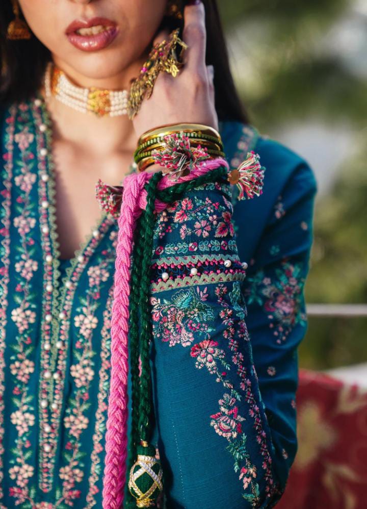 Hussain Rehar Embroidered Dhanak Unstitched 3Pc Suit -ZB026 