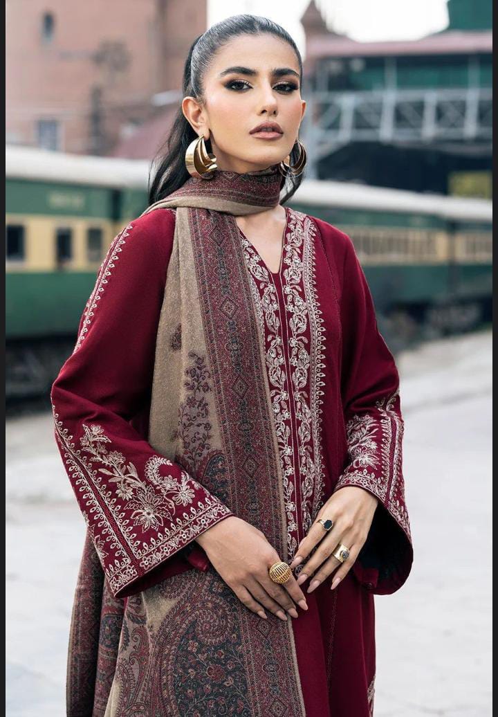  Izel Embroidery 3PC Dhanak Suit_ZB021 