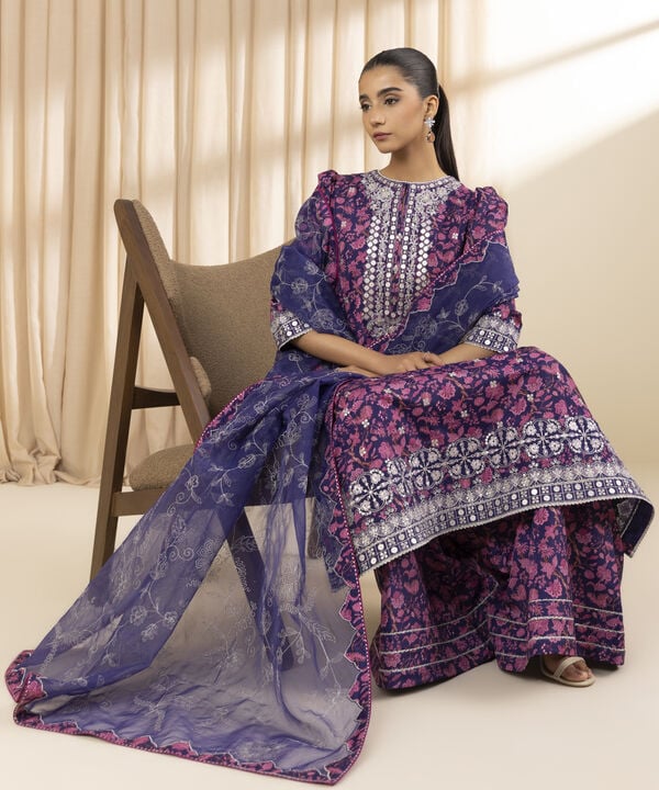 SAPPHIRE  -Lawn- Luxury Embroedery 3 piece Article D36