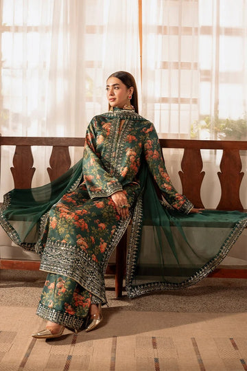 SHEENORA  lawn luxury Embroidery 3piece Artical D 4103