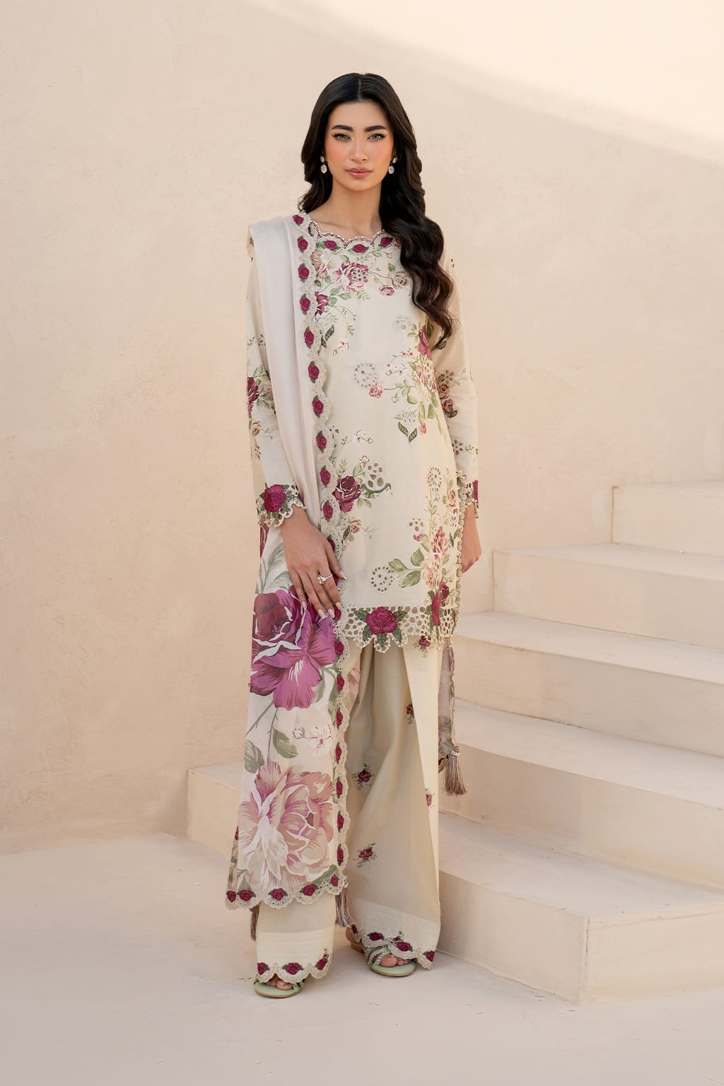 IZNIK  lawn printed shirt with printed chiffon duppta ZB114