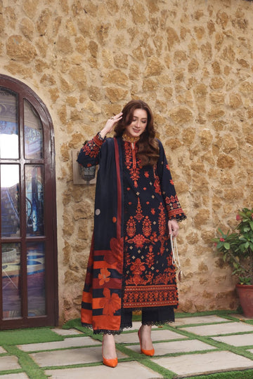 ANEELAS UNSTITCHED DHNAK 3PC