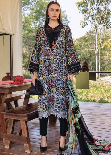 MARIA.B. Lawn  lawn luxury Embroidery 3piece Artical D 43