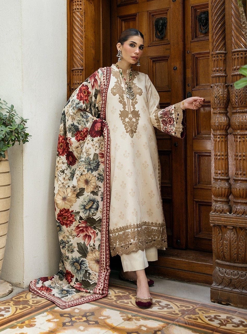 ZAINAB CHOTTANI printed lawn shirt with Embroidered chiffon duppta ZB110