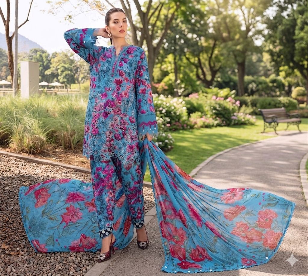 Maria B|Mprints_lawn Printed 3piece Suit