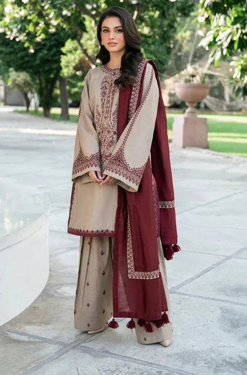 Barooque| Lawn Embroidered 3piece suits