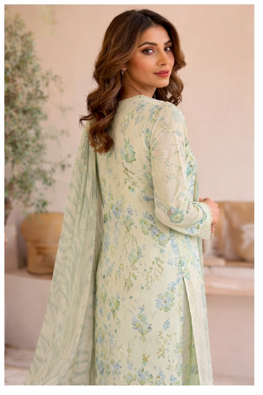 BAROQUE lawn luxury Embroidery 3piece Artical D 50